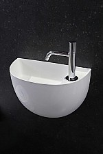 Luca Sanitair fontein 38x20cm mineral stone glans wit