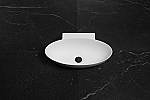 Luca Sanitair fontein met dunne rand 40x22cm solid surface wit