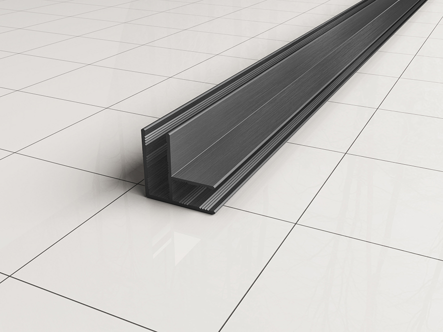 Italy Sanitair Slim hoekprofiel 2000 x 10 mm gunmetal