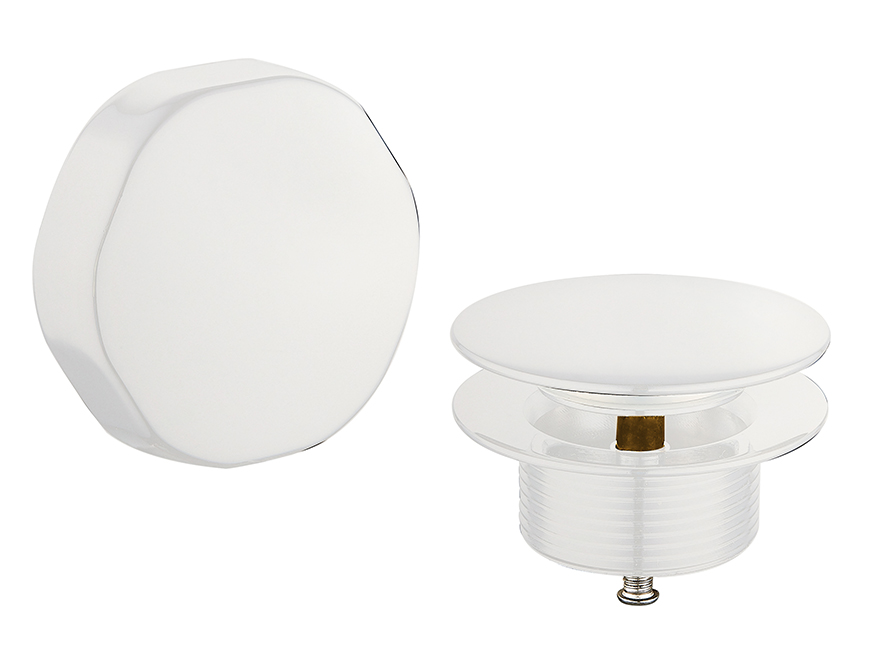 Italy Sanitair Doblar afbouwdeel badafvoer met overloop glans wit