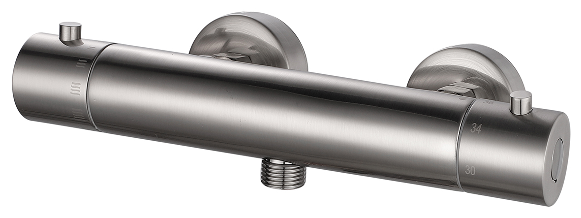 Italy Sanitair Rio douchethermostaat 12cm geborsteld staal 29.3925