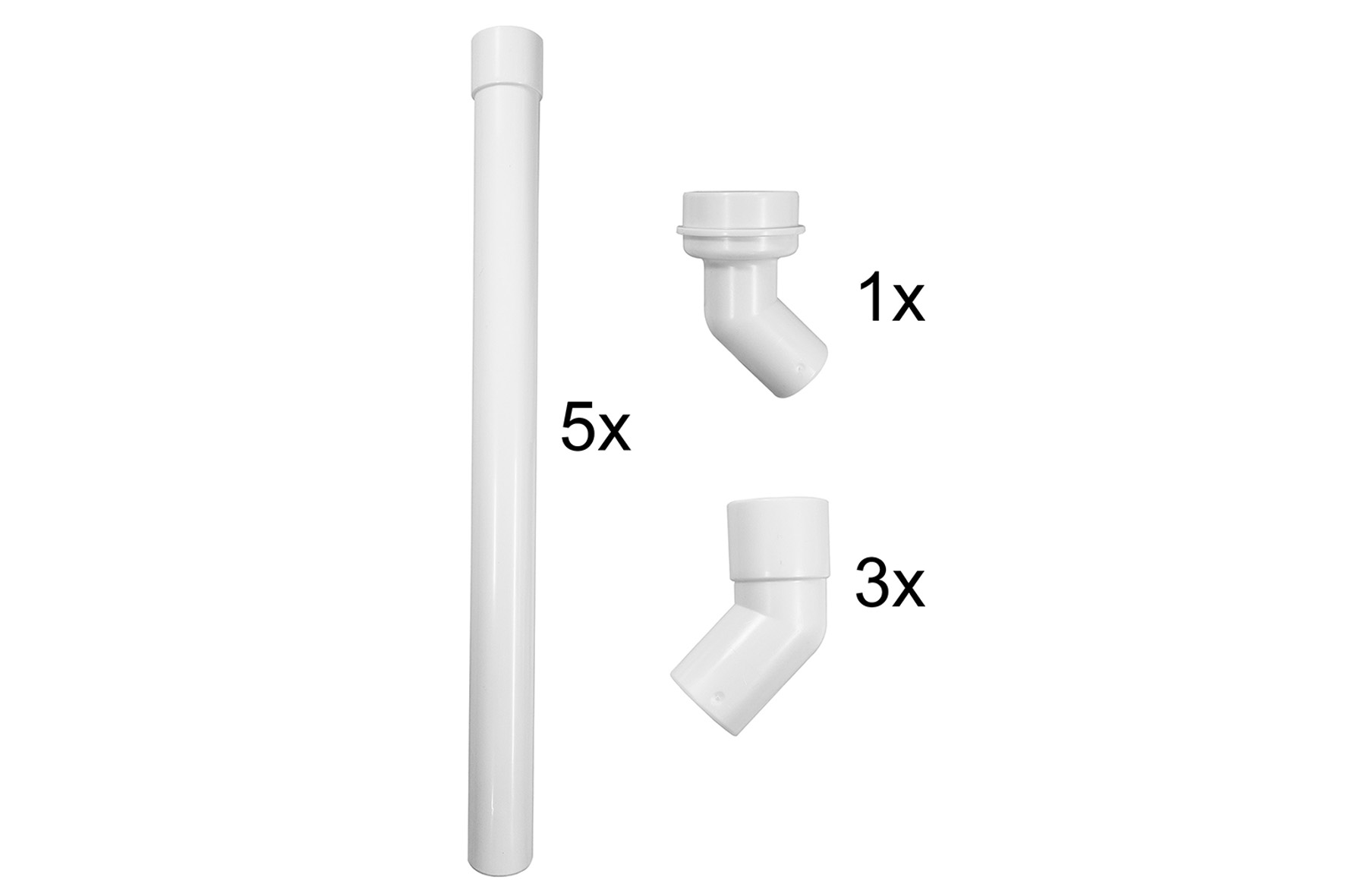 Italy Sanitair Valpijp modulair voor hooghangend reservoir 3250 mm