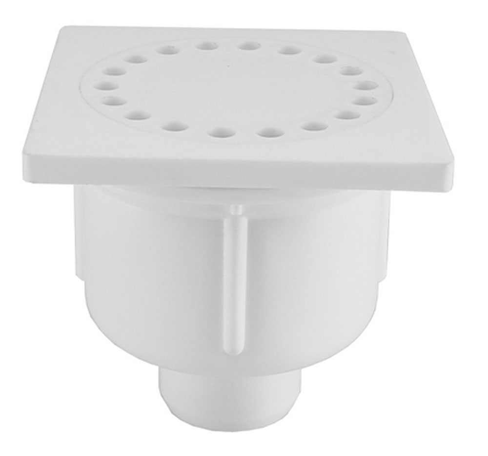 Italy Sanitair Doucheput met onderuitlaat kunststof 10 x 10 cm wit