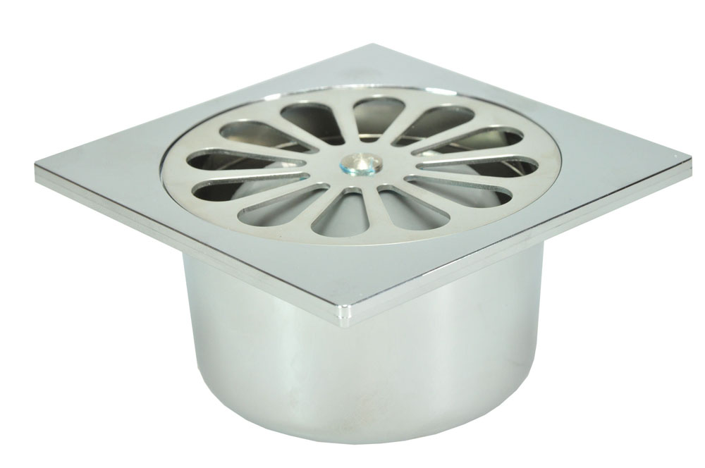 Italy Sanitair Riko doucheput met onderuitlaat 10 x 10 cm chroom