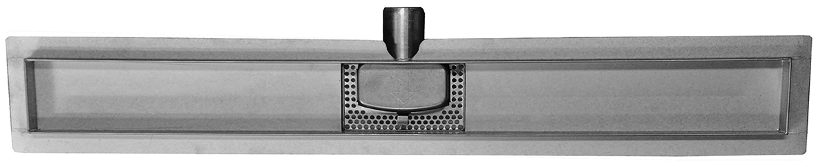 Italy Sanitair 3e generatie douchegoot met flens zonder rooster 90 x 7 cm RVS