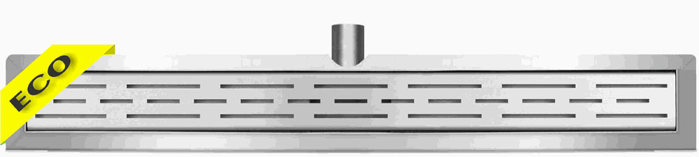 Italy Sanitair Eco RVS douchegoot met muurflens 90cm