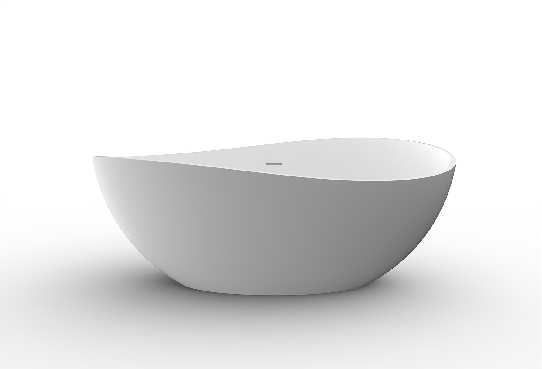 Italy Sanitair Waive vrijstaand ligbad 160 x 95 cm solid surface mat wit