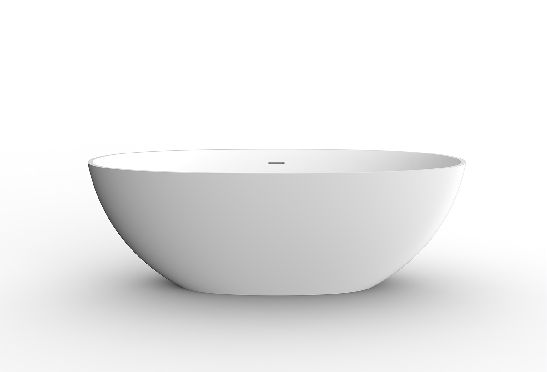 Italy Sanitair Chiek vrijstaand ligbad 165 x 75 cm solid surface mat wit