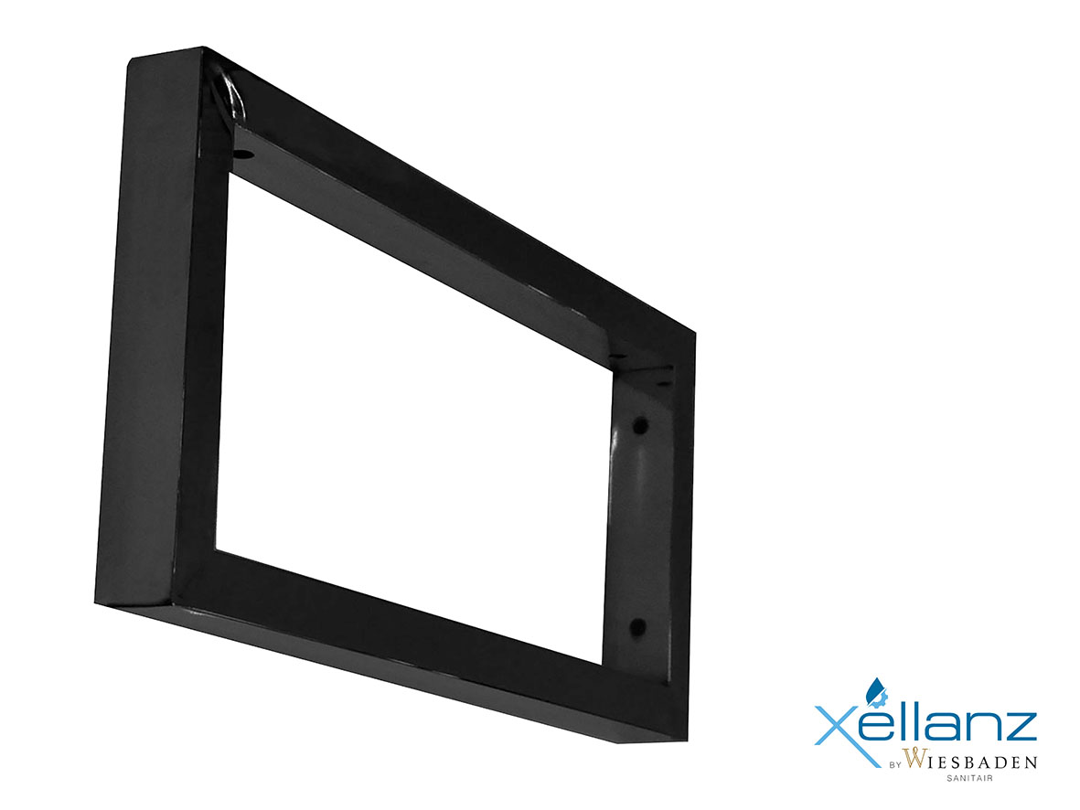 Italy Sanitair mat zwarte vierkante supportbeugel 46x22