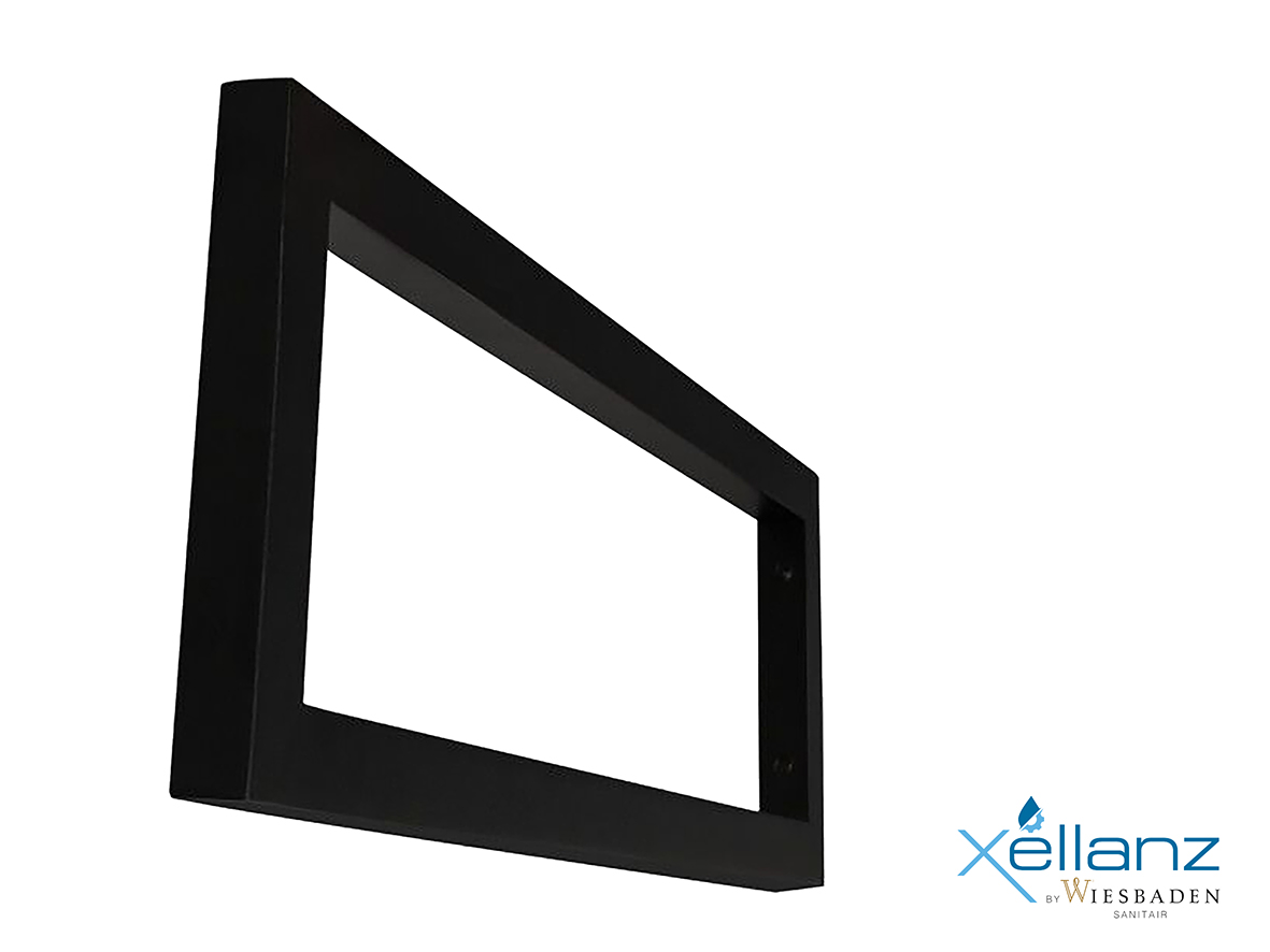 Italy Sanitair mat zwarte vierkante supportbeugel 40x14