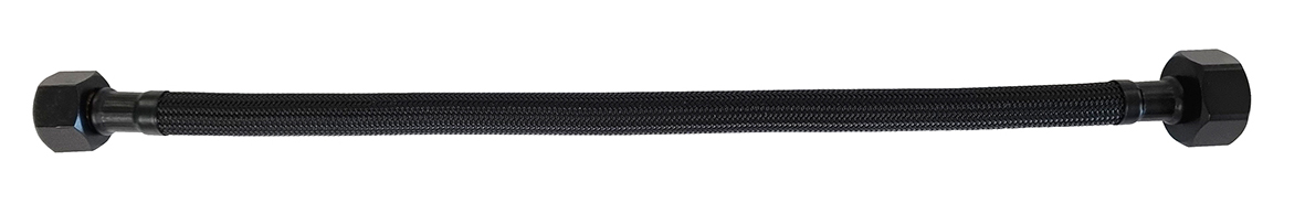 Italy Sanitair Flexibele aansluitslang nylon 12 x 38 30 cm mat zwart