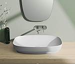 Catalano Green Lux opzetwastafel 75x40 cm zonder kraangat zonder overloop mat wit 175AGRLXBM