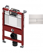TECE inbouwreservoir 82cm front-/planchetbediening met TECEsquare II metaal bedieningspaneel RVS
