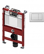 TECE inbouwreservoir 82cm front-/planchetbediening met TECEplanus bedieningspaneel RVS/zijdewit mat