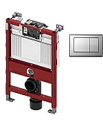 TECE inbouwreservoir 82cm front-/planchetbediening met TECEplanus bedieningspaneel RVS/RVS geborsteld