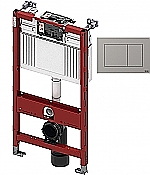 TECE inbouwreservoir 98cm front-/planchetbediening met TECEnow bedieningspaneel glanzend chroom