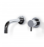 Bongio Squadra Inbouw wand wastafelmengkraan 16cm uitloop met installatiebrug chroom BO32538CR1APRBPLV