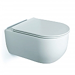 Globo Futuro Flush wandcloset met closetzitting softclose mat wit