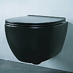 Globo 4ALL closetzitting softclose mat zwart voor compact wandcloset GLMD022.AR