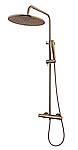 Italy Sanitair Caral thermostatische regendoucheset opbouw geborsteld brons koper PVD