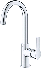 Grohe Eurosmart wastafelmengkraan L hoog gladde body chroom 23970003 Grohe Eurosmart wastafelmengkraan L hoog gladde body chroom 23970003