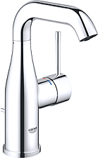 Grohe Essence wastafelkraan M-size m. hoge draaibare uitloop m. waste chroom 24173001