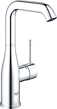 Grohe Essence wastafelkraan L-size m. hoge draaibare uitloop m. gladde body chroom 24177001