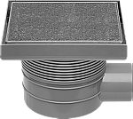 Easy Drain Aqua Plus Quattro doucheput met rooster rvs geborsteld, 15 x 15 cm, variabel waterslot 50 tot 25 AQUA+15X15-MSI-T