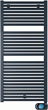 DRL Claudia E-comfort elektrische radiator met thermostaat 1400x600mm 900W mat zwart 220809
