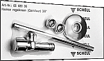 Schell hoekstopkraan set m. comfort greep m. pijpje 3/8"x10mm m. zelfdichtend schroefdraad chroom 050200699  Schell hoekstopkraan set m. comfort greep m. pijpje 3/8"x10mm m. zelfdichtend schroefdraad chroom 050200699