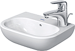Duravit D-Code fontein 36x27cm m. kraangat links wit 07053600092