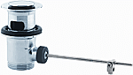 Grohe Afvoerplug waste met bediening voor wastafel met overloop en wastafelkraan met bediening chroom 28910000