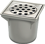 van den Berg ABS vloerput m. uitneembare emmer 20x20cm m. reukslot 50mm m. onderuitlaat ø75mm 402  van den Berg ABS vloerput m. uitneembare emmer 20x20cm m. reukslot 50mm m. onderuitlaat ø75mm 402