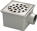 van den Berg ABS vloerput m. emmer 20x20cm m. RVS rooster m. zijuitlaat ø75mm 403 van den Berg ABS vloerput m. emmer 20x20cm m. RVS rooster m. zijuitlaat ø75mm 403