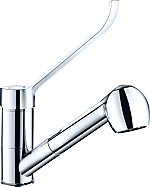 Delabie Belga wastafelkraan z. waste chroom 2211LBEL