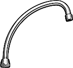 Neoperl Cascade SLC J-uitloop 3/4" 150 mm chroom 16815112