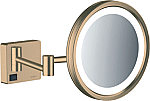 Hansgrohe AddStoris scheerspiegel m. LED verlichting 16cm 3x vergrotend brushed bronze 41790140