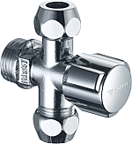Schell Comfort hoekstopkraan m. 2 uitgangen 1/2"x10mm 049910699  Schell Comfort hoekstopkraan m. 2 uitgangen 1/2"x10mm 049910699