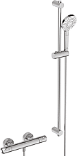 Ideal Standard CeraTherm T50 douchethermostaat m. koppelingen 90cm m. glijstang m. handdouche Ø11cm m. 3 standen chroom A7218AA