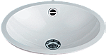 Alape EB.0425 inbouwwaskom geglazuurd staal z. kraangat 42.5x32.5cm wit 2100000000