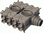 Ubbink Air Excellent DB800 luchtverdeelkast DB824, 24 aansluitingen, 180 mm 0188588