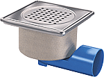 Van den Berg RVS 304 put met standaard rooster 20x20 onder/zijuitlaat 6310 Van den Berg RVS 304 put met standaard rooster 20x20 onder/zijuitlaat 6310