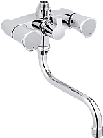 Grohe Costa L douchekraan m. omstel z. koppelingen HOH=12cm chroom 26781001