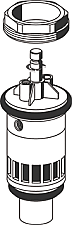 Schell cartouche volledig tbv urinoirspoelkraan Schellomat B 294930099 Schell cartouche volledig tbv urinoirspoelkraan Schellomat B 294930099
