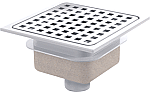 van den Berg ABS vloerput zonder emmer m. onderuitlaat ø40mm 15x15cm m. RVS rooster 616  van den Berg ABS vloerput zonder emmer m. onderuitlaat ø40mm 15x15cm m. RVS rooster 616