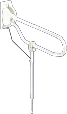 Handicare Linido hulppoot voor opklapbare beugel wit LI2614300102