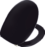 Pressalit 2000 closetzitting met deksel m. RVS univerticalscharnier UN3 zwart 124001UN3999