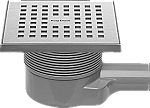 Easy Drain Aqua Quattro vloerput m. ABS afwerkdeel RVS rooster 15x15cm AQUA15X15MSI6 