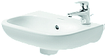 Duravit D-Code fontein 36x27cm m. kraangat rechts wit 07053600082 