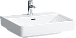 Laufen Pro S wastafel m. kraangat 55x46.5x17.5cm m. overloop wit 8109620001041